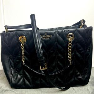 Black quilter leather Kate spade satchel